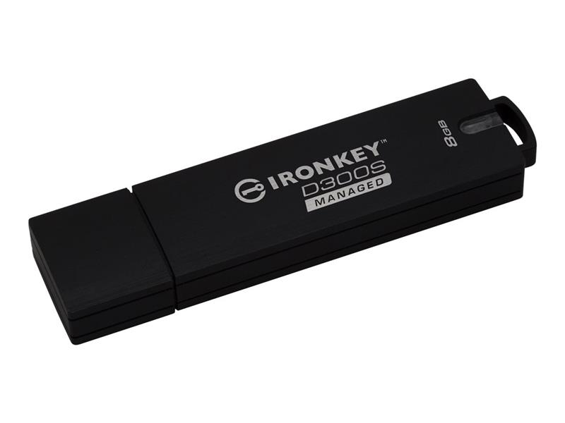 Kingston Technology IronKey D300 USB flash drive 8 GB USB Type-A 3 2 Gen 1 3 1 Gen 1 Zwart