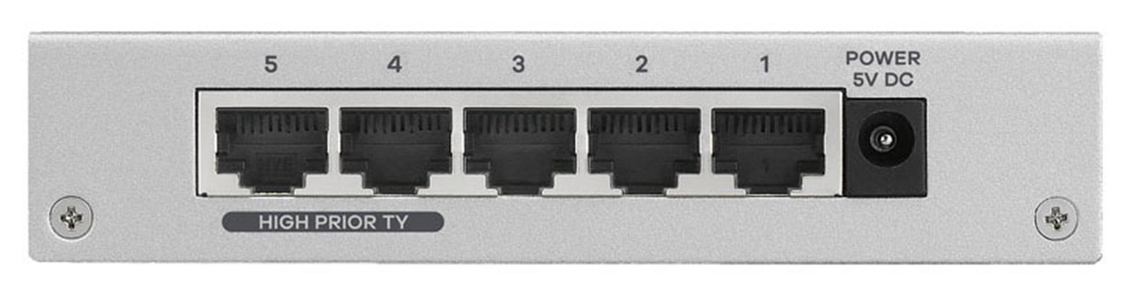 Zyxel ES-105A Unmanaged Fast Ethernet (10/100) Zilver