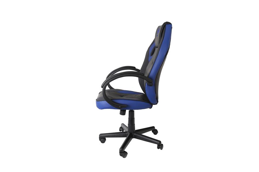 Varr Indianapolis PC-gamestoel Gestoffeerde gevoerde zitting Zwart, Blauw