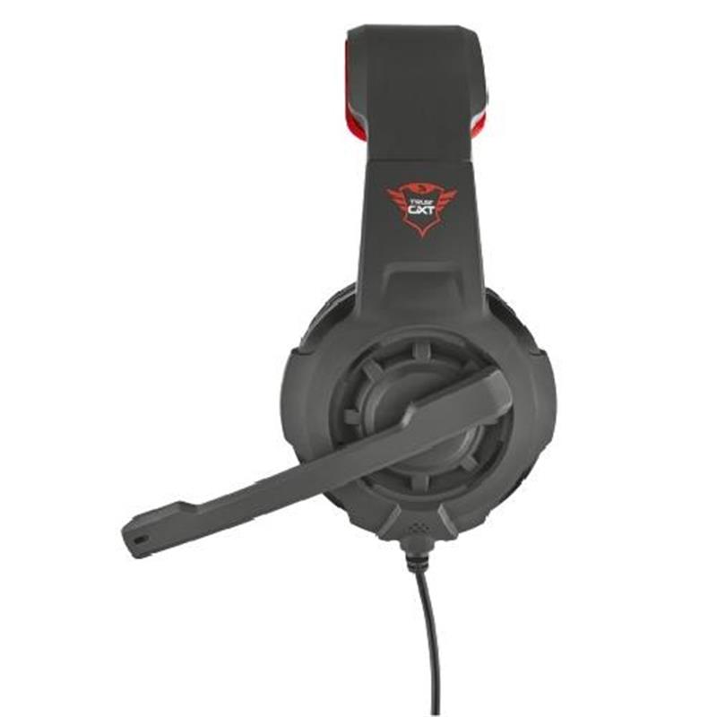Trust GXT 784 Headset Hoofdband Zwart, Rood 3,5mm-connector