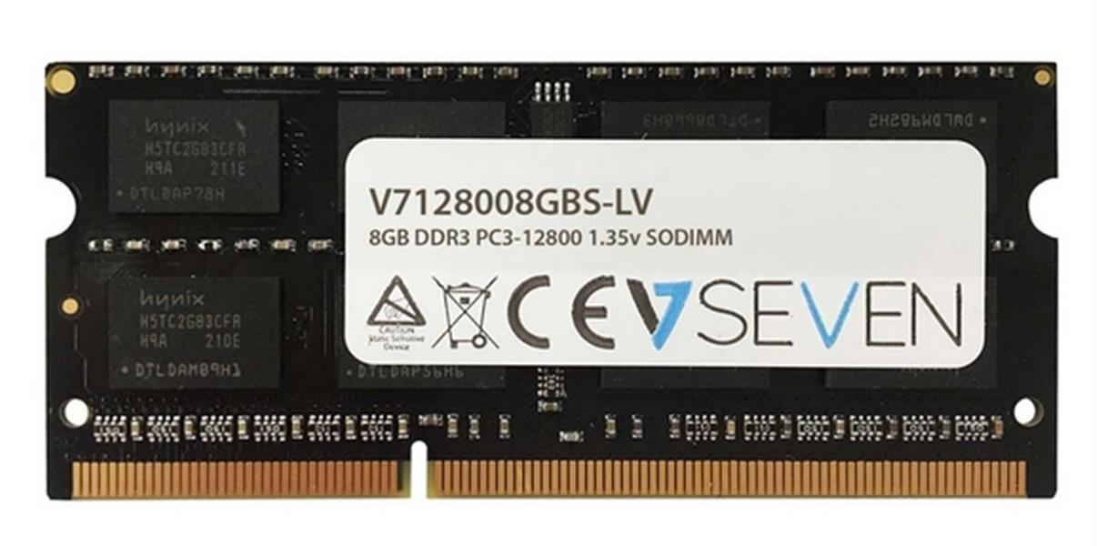 V7 V7128008GBS-LV geheugenmodule 8 GB 1 x 8 GB DDR3 1600 MHz