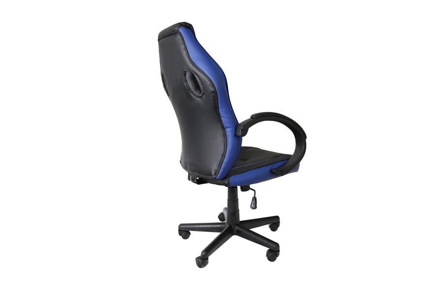 Varr Indianapolis PC-gamestoel Gestoffeerde gevoerde zitting Zwart, Blauw