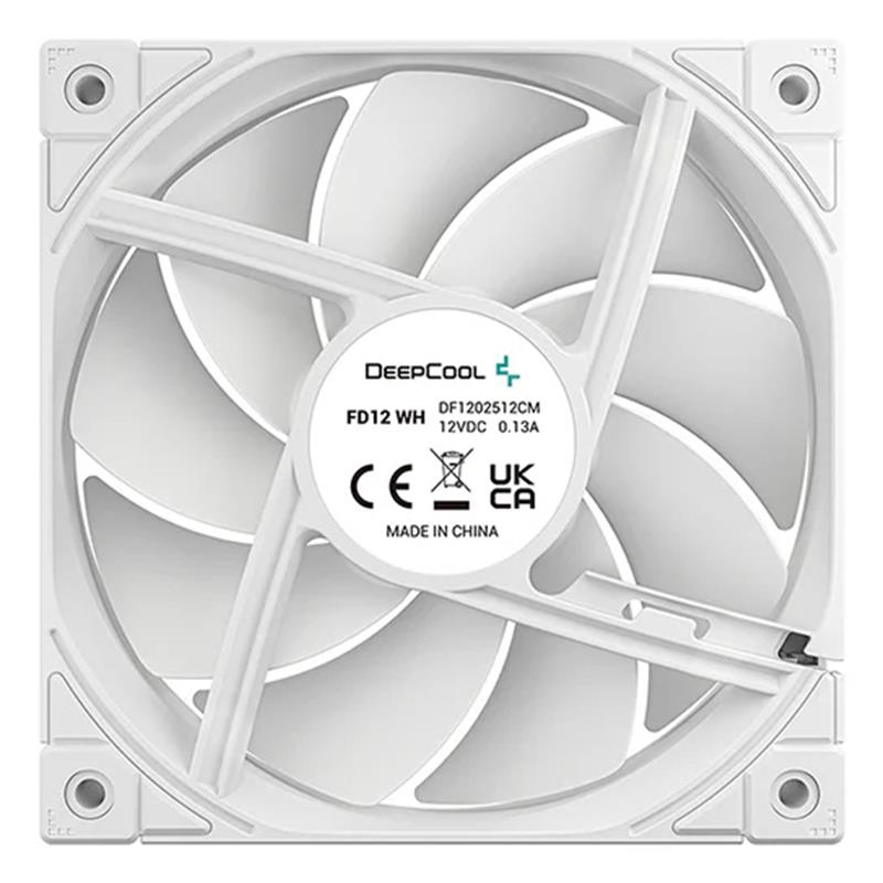 DeepCool R-FD12-WHNPN1-G koelsysteem voor computers Computer behuizing Ventilator 12 cm Wit 1 stuk(s)