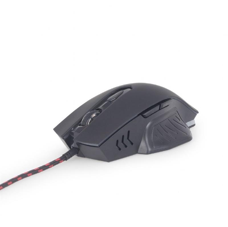 Gembird Gaming muis USB programmeerbaar 1200 - 3200 dpi instelbaar 7 color RGB led