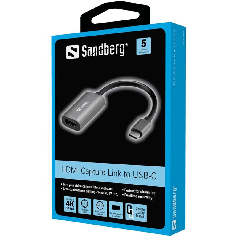 Sandberg 136-36 USB grafische adapter Grijs