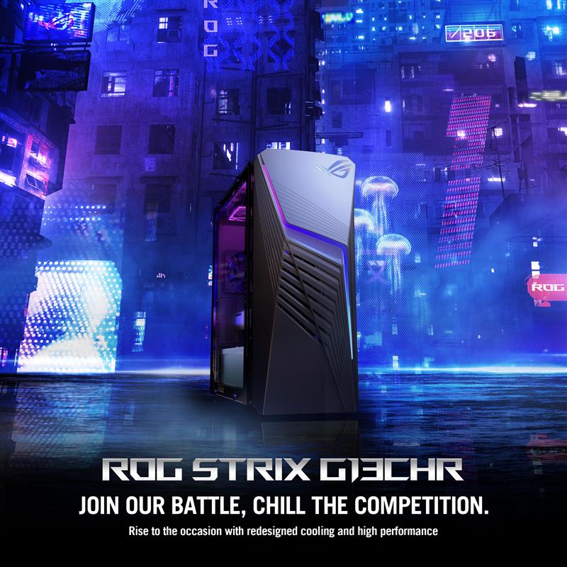 ASUS ROG Strix G13CHR G13CHR-51440F229W Intel® Core™ i5 i5-14400F 32 GB DDR5-SDRAM 1 TB SSD NVIDIA GeForce RTX 4060 Windows 11 Home Midi Tower PC Grij