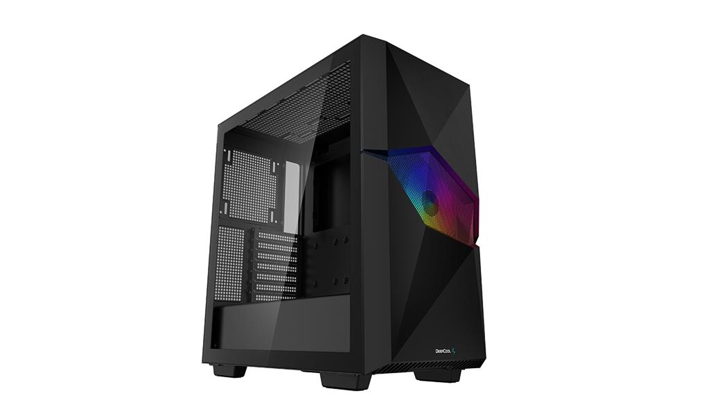 DeepCool CYCLOPS Mid-Tower ATX PC Case 1x Pre-Installed 120mm ARGB Fan Airflow Front Panel Magentic Tempered Glass Side Panel Built In GPU Holder 1xUS