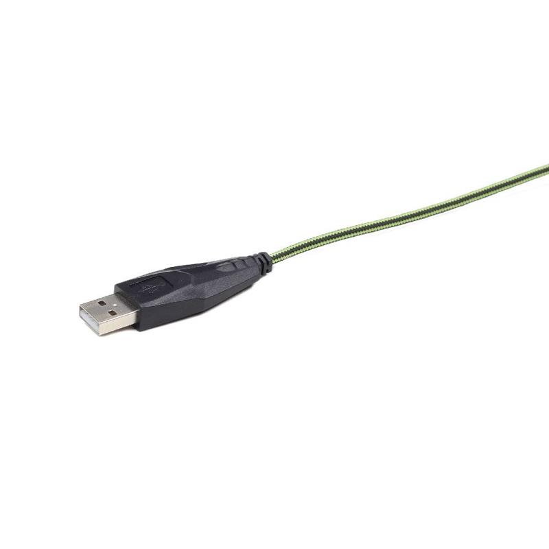 Gembird Gaming muis USB zwart groen 2400dpi illuminated