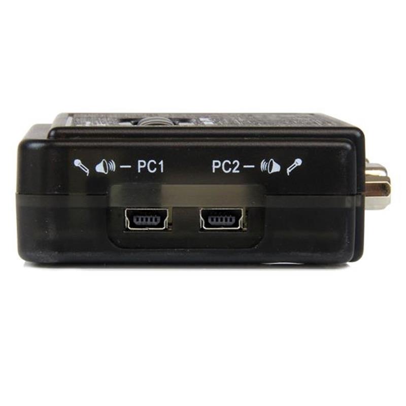 StarTech.com 2-poort USB KVM-switch Zwart met Audio en Bekabeling