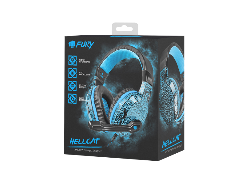 Fury Hellcat - Gaming Headset - Stereo - Bedraad