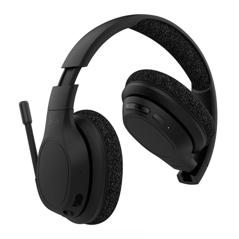 Belkin SoundForm Adapt Headset Bedraad en draadloos Hoofdband Oproepen/muziek USB Type-C Bluetooth Zwart