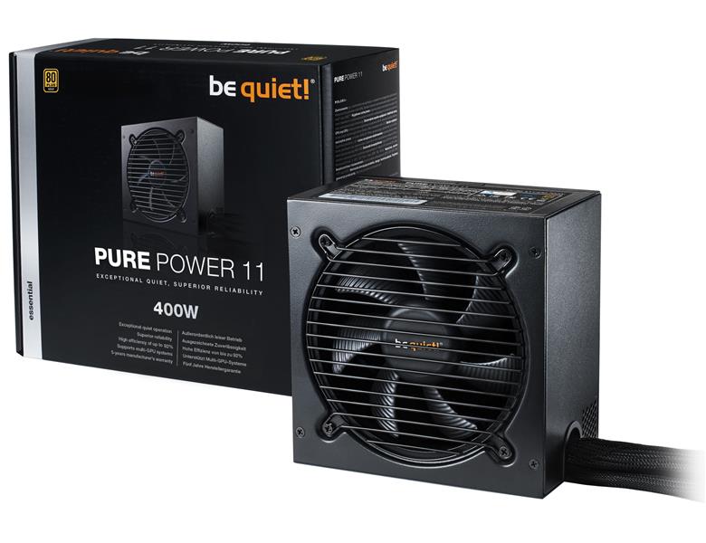 be quiet! Pure Power 11 400W power supply unit 20+4 pin ATX ATX Zwart