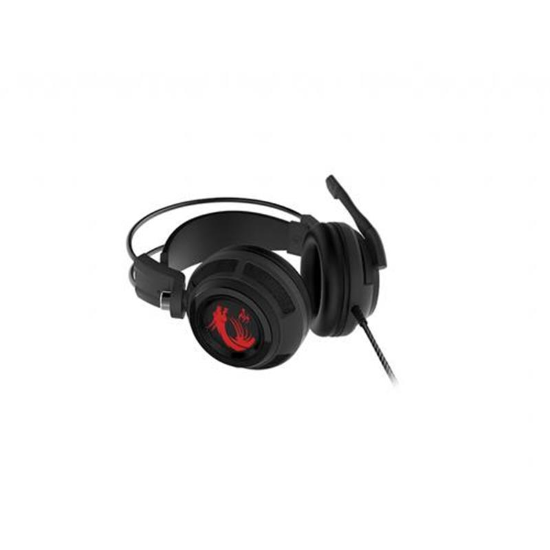 MSI DS502 Headset Hoofdband Zwart, Rood