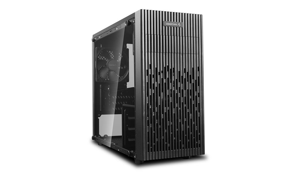 DeepCool MACUBE 110 WH Micro-ATX White PC Case 1x Pre-Installed 120mm Fan Magnetic Tempered Glass Side Panel Built In GPU Holder 2xUSB:3 0 1xAudio