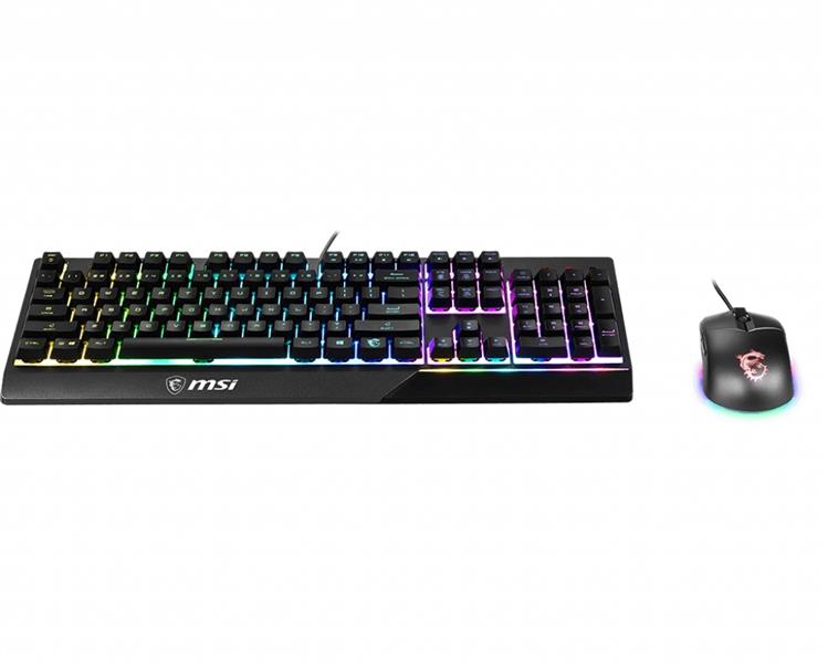 MSI Vigor GK30 COMBO (US) toetsenbord Inclusief muis Gamen USB QWERTY Amerikaans Engels Zwart