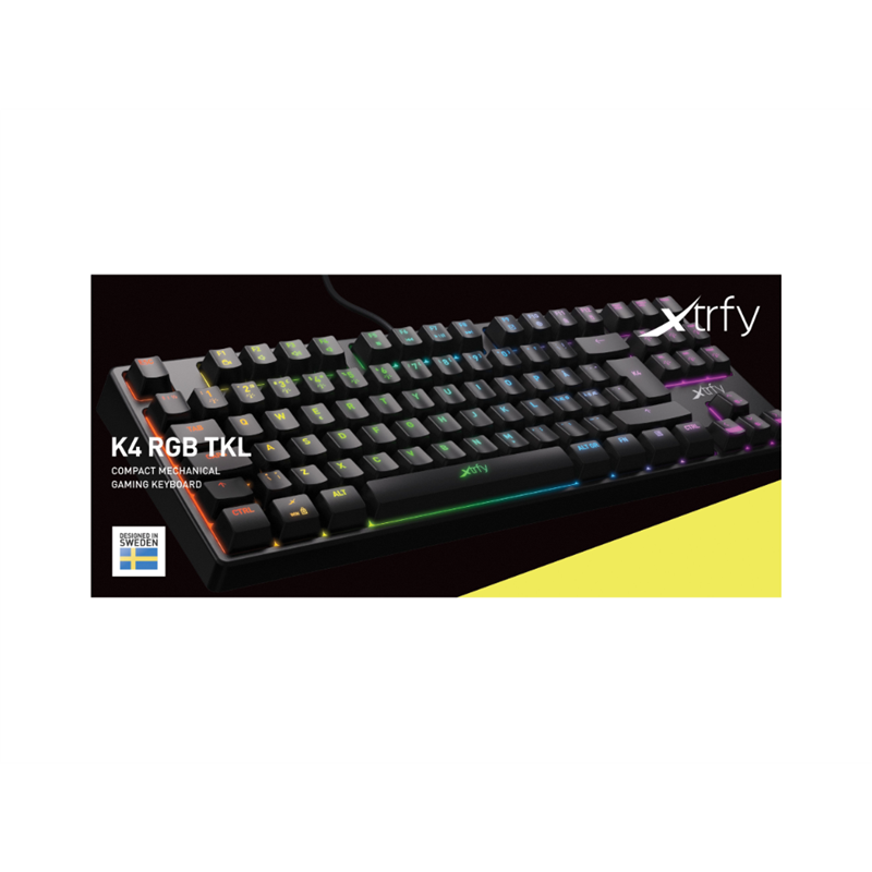 Xtrfy K4 TKL - Mechanisch Gaming toetsenbord met RGB - AZERTY Belgisch Layout - Zwart