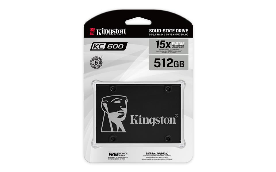 Kingston Technology KC600 2.5"" 512 GB SATA III 3D TLC