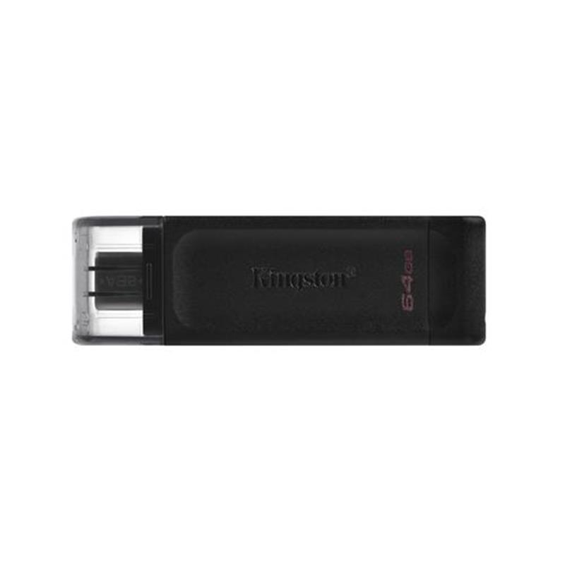 Kingston Technology DataTraveler 70 USB flash drive 64 GB USB Type-C 3 2 Gen 1 3 1 Gen 1 Zwart