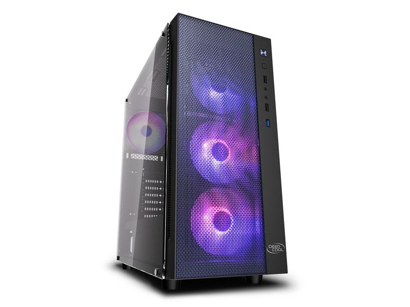 DeepCool MATREXX 70 ADD RGB 3F Mid-Tower ATX PC Case 3x Pre-Installed 120mm ADD-RGB Fans Tempered Glass Front and Side Panel 5V ARGB Motherboard Contr