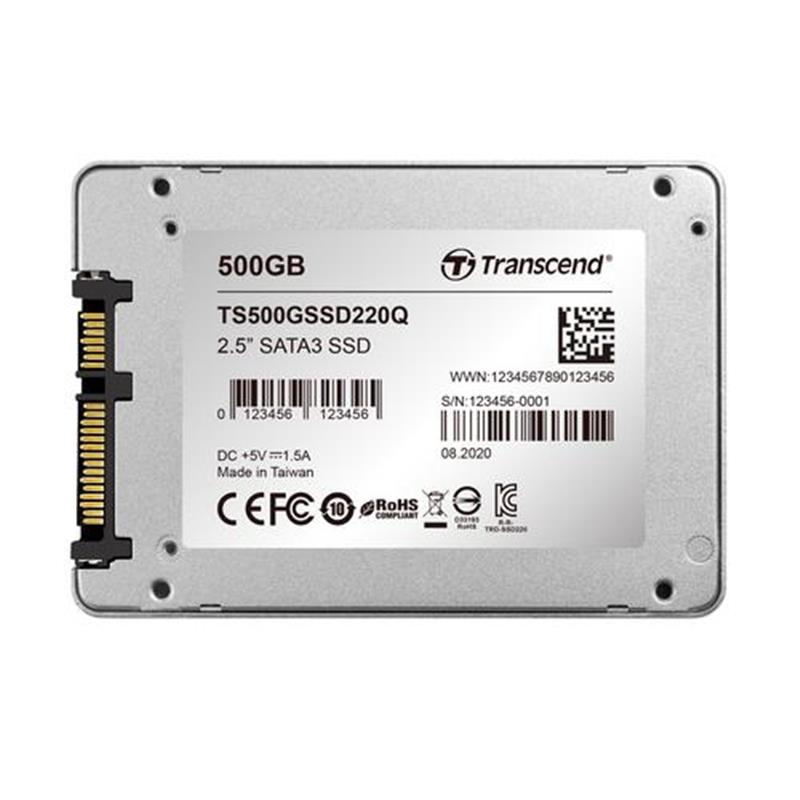 Transcend 220Q 500GB 2 5 SSD SATA3 2 5 SATA III QLC 3D NAND