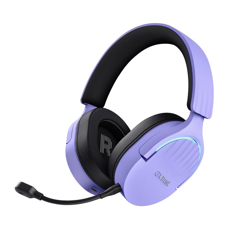 Trust GXT 491P FAYZO Headset Bedraad en draadloos Hoofdband Gamen USB Type-A Bluetooth Zwart, Paars