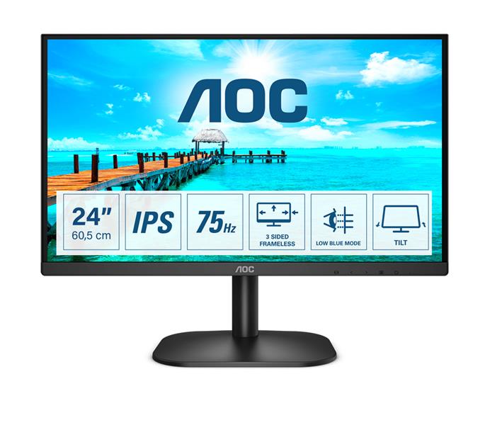 AOC Basic-line 24B2XD LED display 60,5 cm (23.8"") 1920 x 1080 Pixels Full HD Zwart