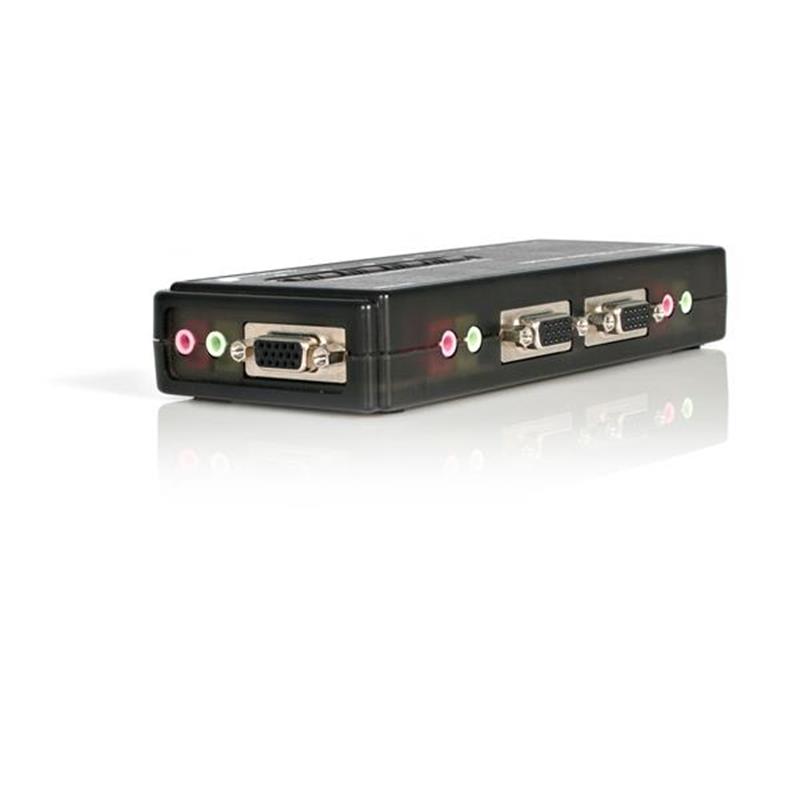 StarTech.com 4-poort USB KVM-switch Zwart met Audio en Bekabeling