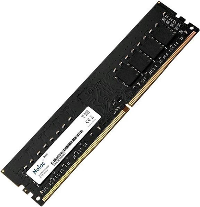 Netac Basic DDR4-3200 8G C16 UDIMM 288-Pin DDR4 PC DDR4-3200 PC4-25600 8G x 1 16-20-20-40 1 35V XMP Single Channel