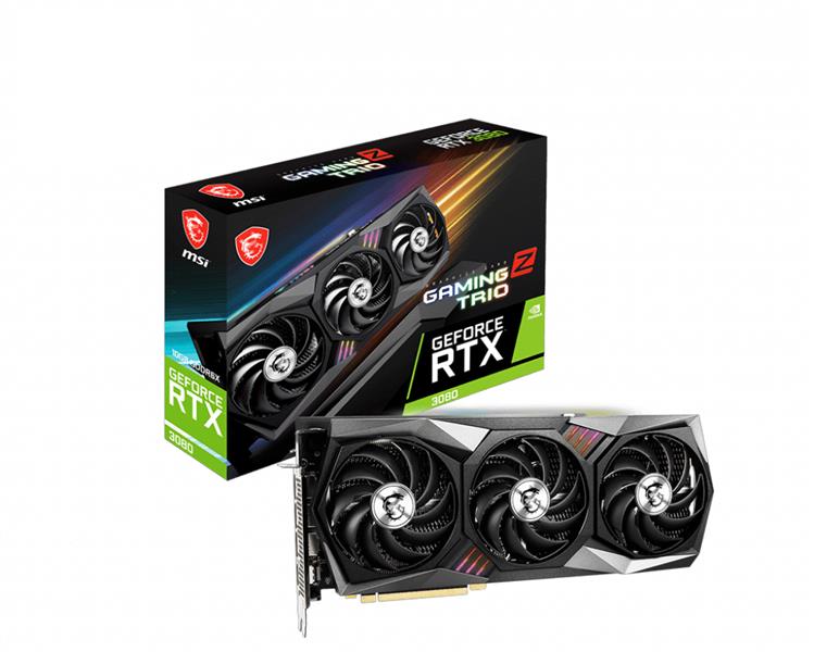 MSI RTX 3080 GAMING Z TRIO 10G LHR videokaart NVIDIA GeForce RTX 3080 10 GB GDDR6X
