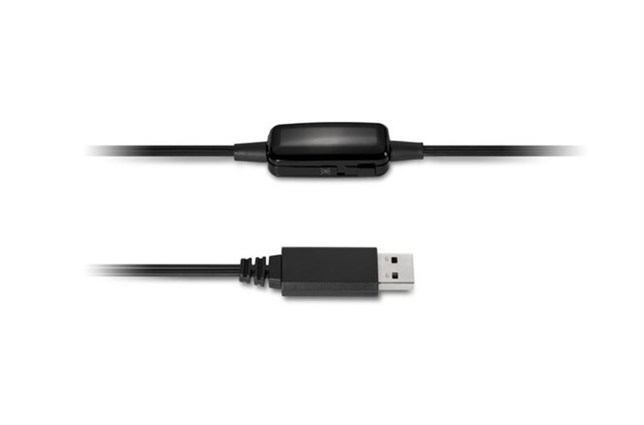 Kensington K33065WW hoofdtelefoon/headset Bedraad Hoofdband Kantoor/callcenter USB Type-A Zwart