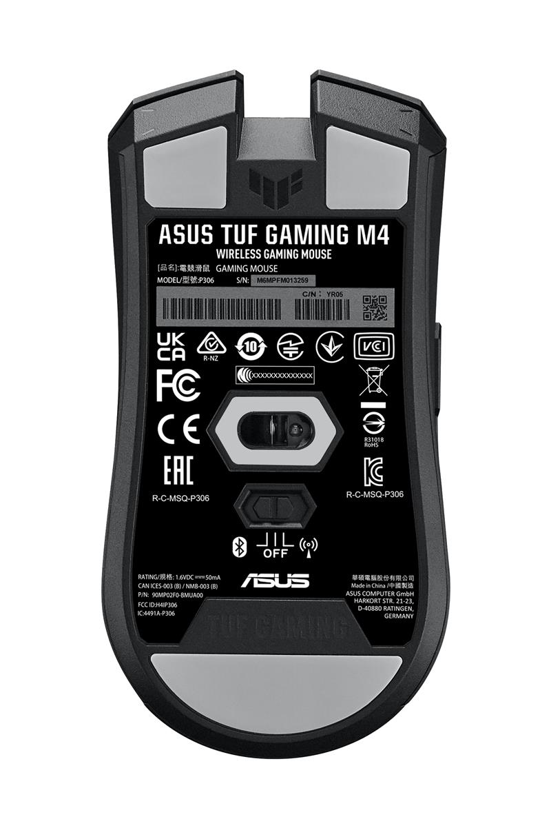 ASUS TUF Gaming M4 Wireless muis Rechtshandig RF-draadloos + Bluetooth Optisch 12000 DPI