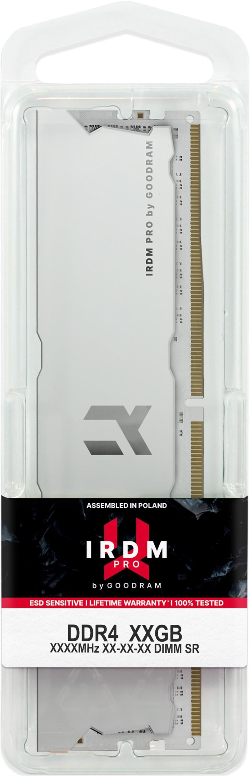 GOODRAM 2x8GB IRDM PRO DDR4 HOLLOW WHITE Dual Channel kit 3600MHz CL17 SR DIMM - HOLLOW WHITE -