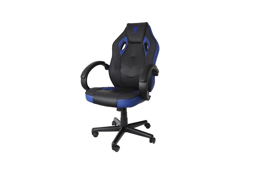 Varr Indianapolis PC-gamestoel Gestoffeerde gevoerde zitting Zwart, Blauw