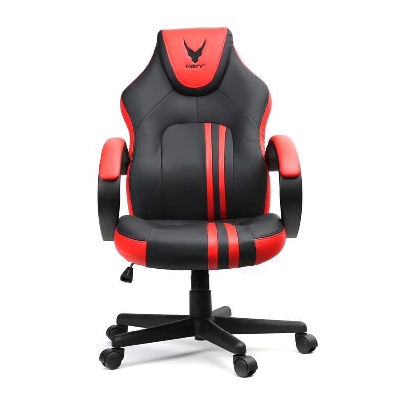 VARR gaming chair SLIDE zwart met rood - PU PVC 5x 5cm nylon wielen tilt lock 15 graden 13 5 kg