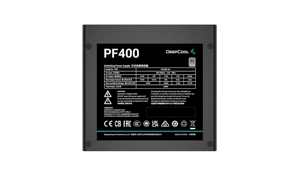 DeepCool PF400 power supply unit 400 W 20+4 pin ATX ATX Zwart