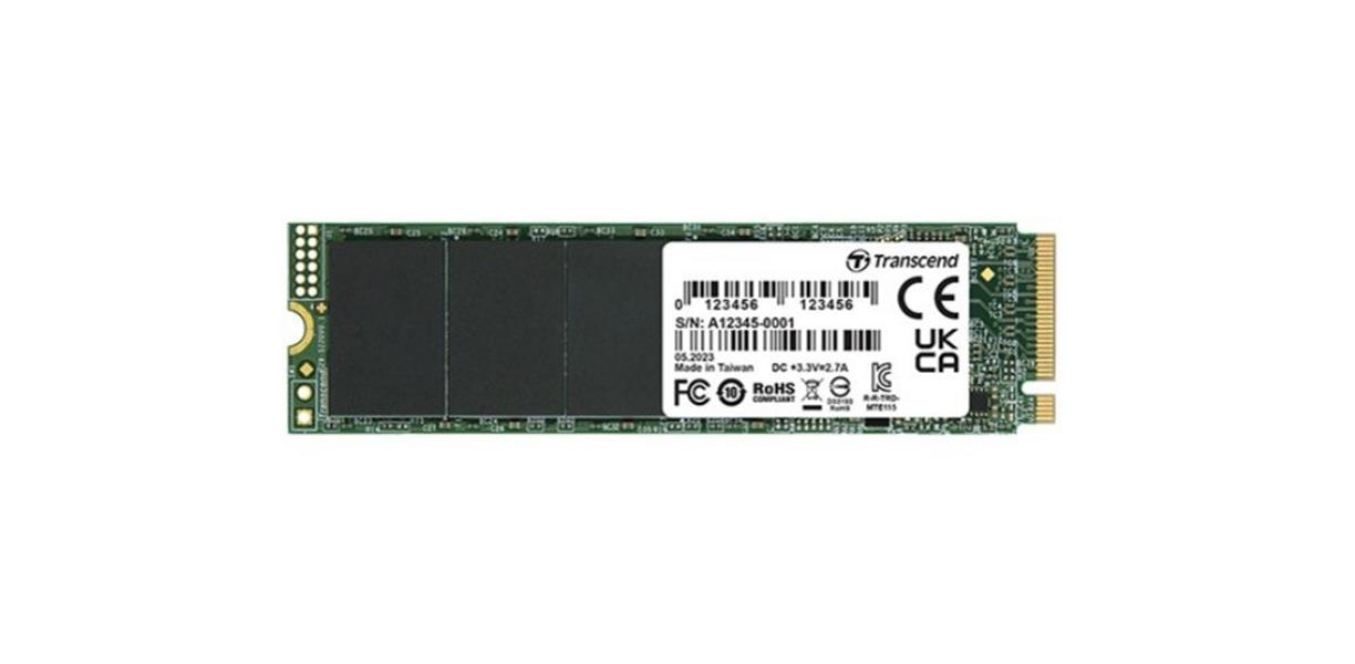 Transcend MTE115S SSD 500GB M 2 2280 PCIe Gen3x4 DRAM-less 3200 MB s 250K IOPS