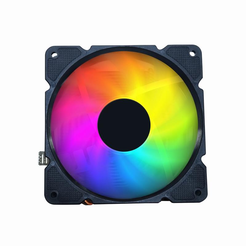 CPU koelventilator met multicolor verlichting 12 cm 100 W 4 pin