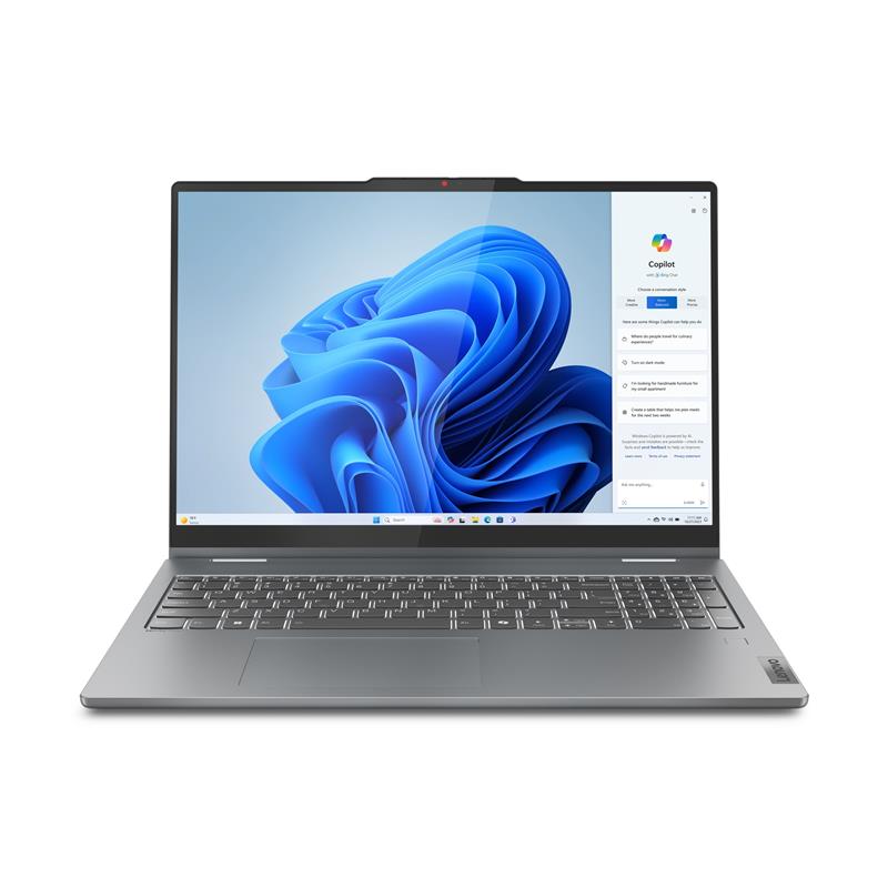 Lenovo IdeaPad 5 2-in-1 AMD Ryzen™ 5 8645HS Hybride (2-in-1) 40,6 cm (16"") Touchscreen WUXGA 16 GB LPDDR5x-SDRAM 512 GB SSD Wi-Fi 6 (802.11ax) Window