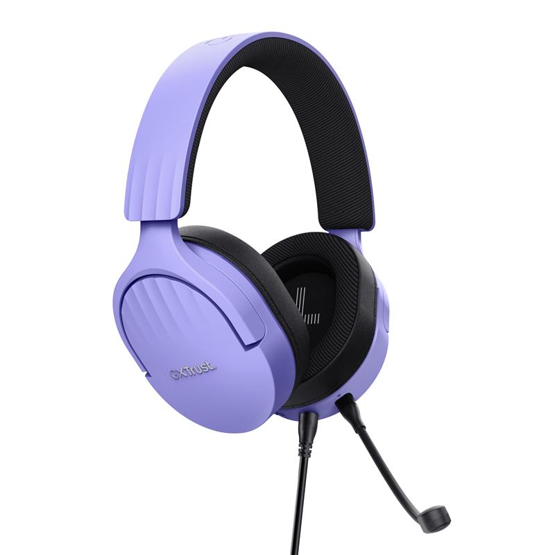 Trust GXT 489P FAYZO Headset Bedraad Hoofdband Gamen Zwart, Paars