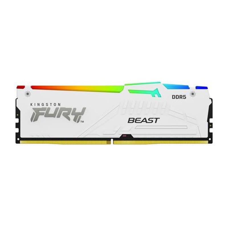 Kingston Technology FURY Beast 32GB 6000MT/s DDR5 CL36 DIMM (Kit van 2) White RGB EXPO