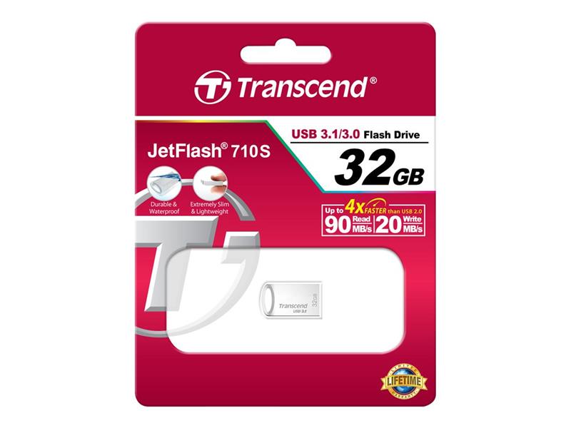 Transcend JetFlash 710 32GB USB flash drive USB Type-A 3 2 Gen 1 3 1 Gen 1 Zilver