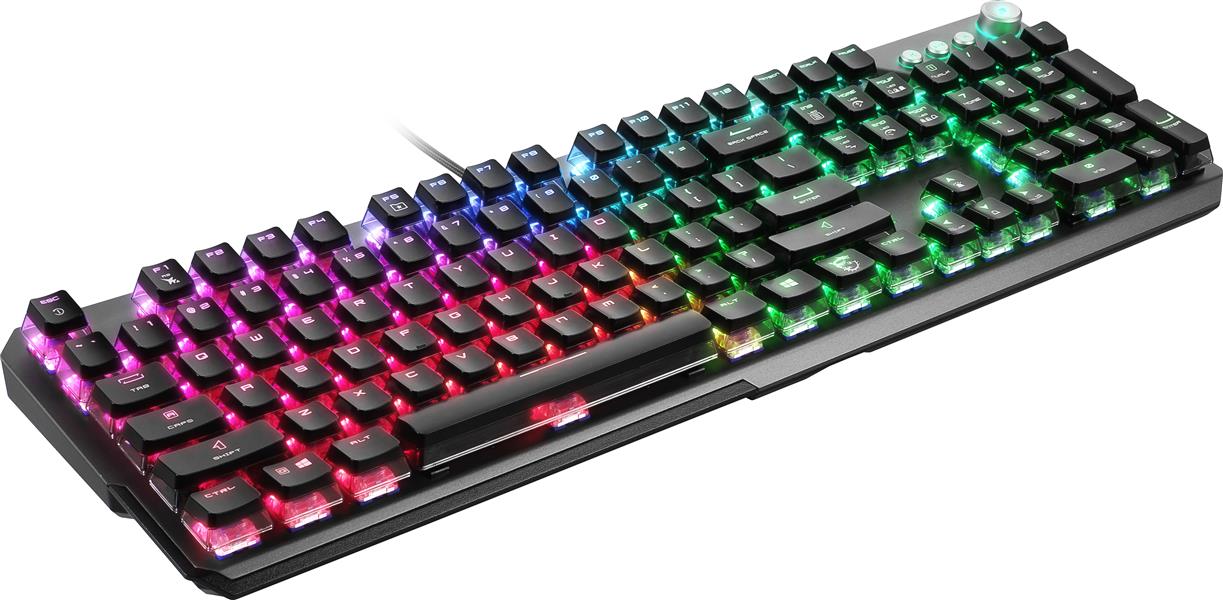 MSI VIGOR GK71 SONIC BLUE US toetsenbord USB QWERTY US International Zwart