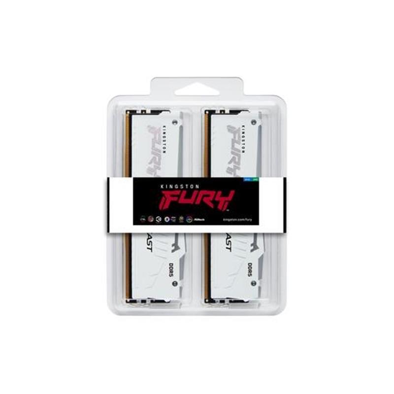 Kingston Technology FURY Beast 32GB 6000MT/s DDR5 CL36 DIMM (Kit van 2) White RGB EXPO