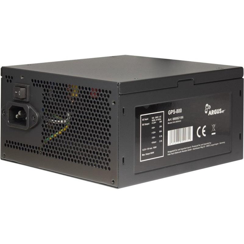 Inter-Tech ArgusNT GPS-800 power supply unit 800 W 20+4 pin ATX ATX Zwart