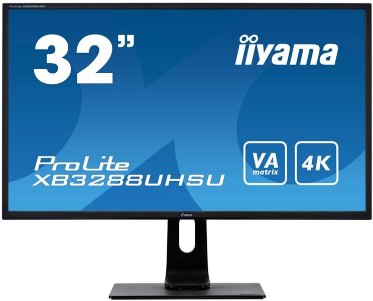iiyama ProLite XB3288UHSU-B1 LED display 80 cm (31.5"") 3840 x 2160 Pixels 4K Ultra HD Flat Zwart