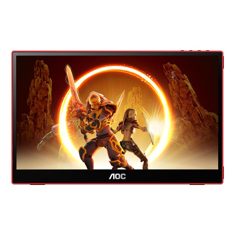 AOC 16G3 Draagbare televisie en monitoor Draagbare monitor Zwart, Rood 39,6 cm (15.6"") TFT 1920 x 1080 Pixels