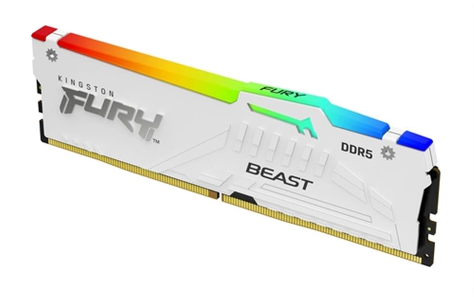 Kingston Technology FURY Beast 32GB 6000MT/s DDR5 CL36 DIMM (Kit van 2) White RGB EXPO