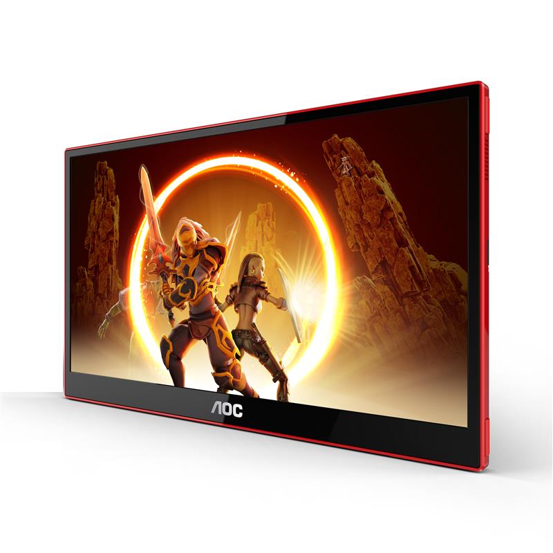 AOC 16G3 Draagbare televisie en monitoor Draagbare monitor Zwart, Rood 39,6 cm (15.6"") TFT 1920 x 1080 Pixels