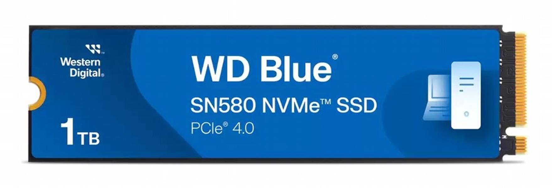 WD SSD M.2 (2280) 1TB Blue SN580 PCIe 4.0/NVMe (Di)