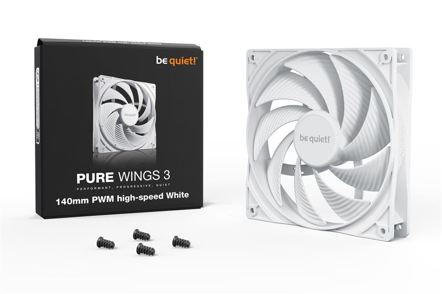be quiet! Pure Wings 3 140mm PWM high-speed White Computer behuizing Ventilator 14 cm Wit 1 stuk(s)